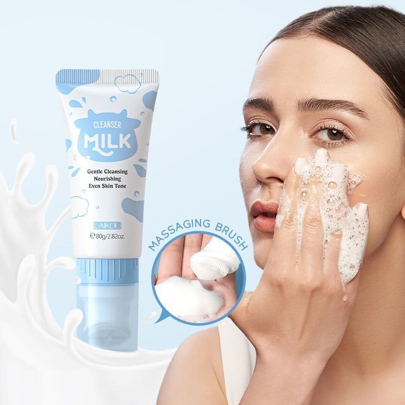 Laikou leite limpador facial Mousse de limpeza facial poros refrescante produtos de cuidados com a pele reparação hidrat