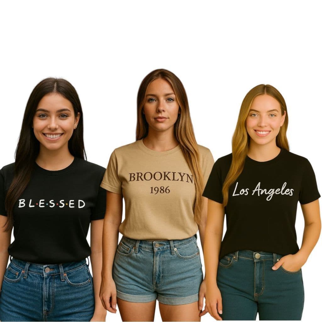 Combo 3 Camisetas  Feminina 100% Algodão Caimento Perfeito Estampas Preço de Fábrica