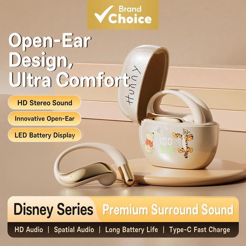 Fones de ouvido Disney Q95: fones Bluetooth TWS abertos, chamadas em HD, cancelamento de ruído, esportivos, display