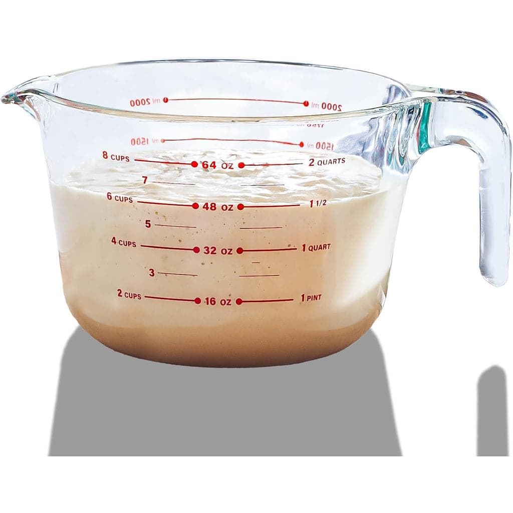 Copo Medidor de Vidro Grande de 8 Copos - Tigela de Mistura para Cozinha, Copos Medidores de Líquidos, Conjunto de Utens