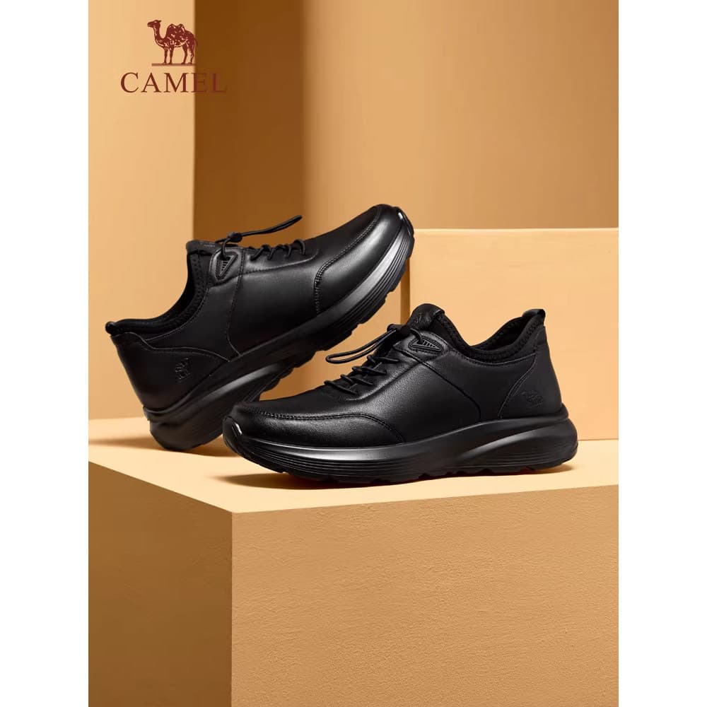 Camel verão sapatos masculinos respirável couro genuíno deslizamento-On negócios Casual sapatos de sola macia Formal Wea