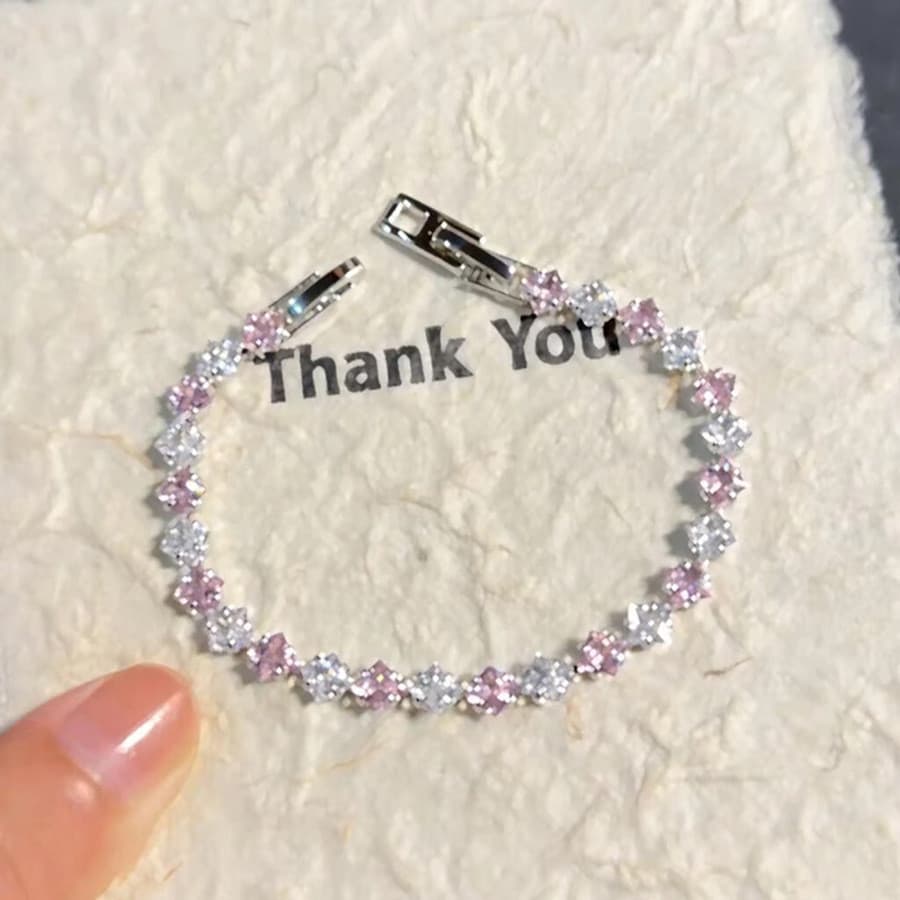 Zircão em forma de diamante estrela fivela pulseira luz luxo High-End pulseira moda requintado elegante All-Match pulsei