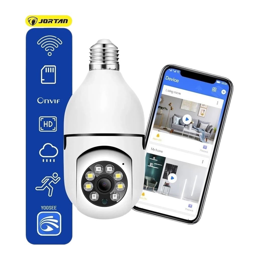 Câmera de Segurança 360° Wifi HD com Visão Noturna