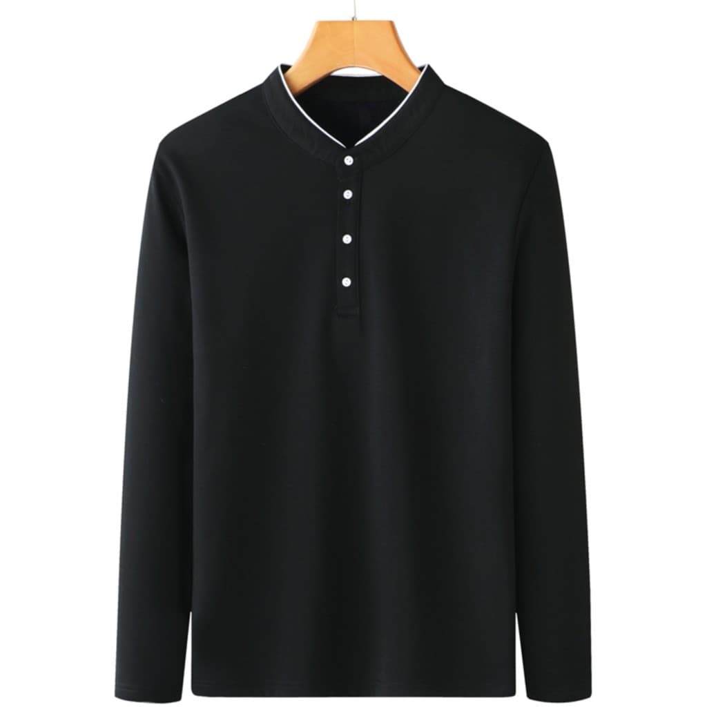 Pai roupas de inverno suéter masculino de meia-idade forro de lã engrossado camisa de fundo médio-Ag