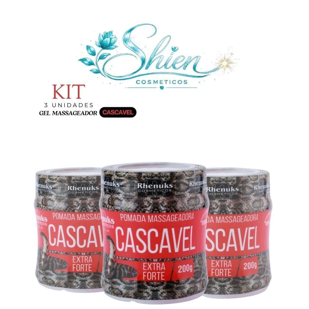 Kit 3 Unidades Gel Massageador Cascavel Rhenuks