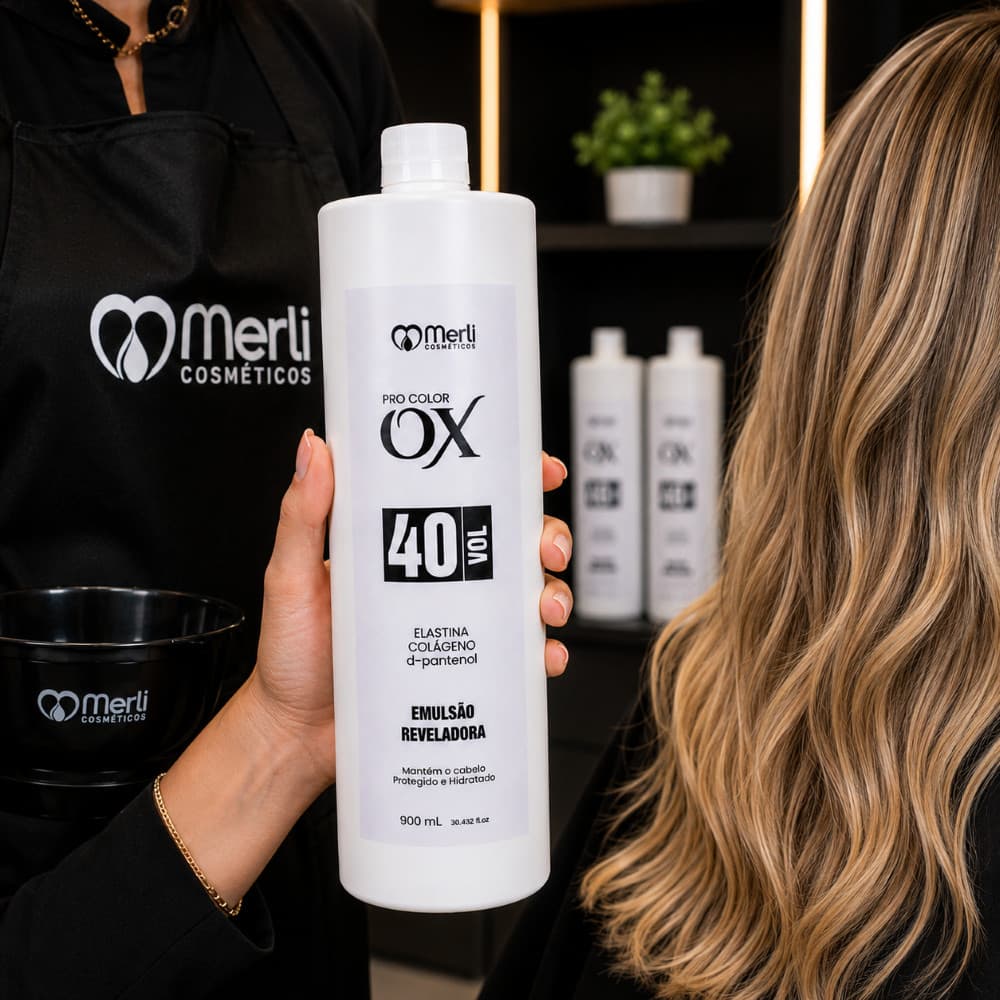 Água Oxigenada Cremosa 40 Volumes Merli Cosméticos 900ml