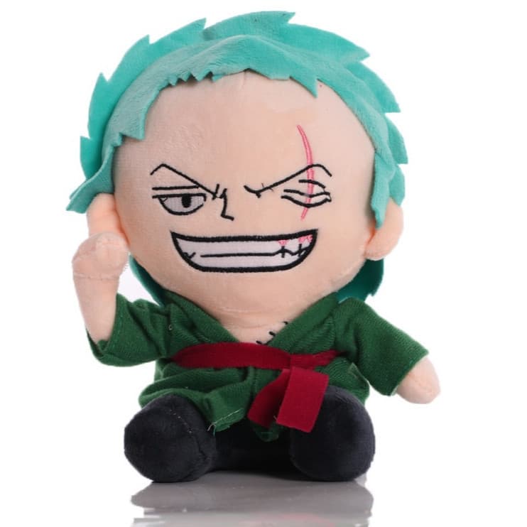 Novidade - Brinquedo de Pelúcia Zoro 20cm - One Piece Roronoa Luffy Nami Sanji Usopp Shanks Tony Chopper Brinquedo de Pe