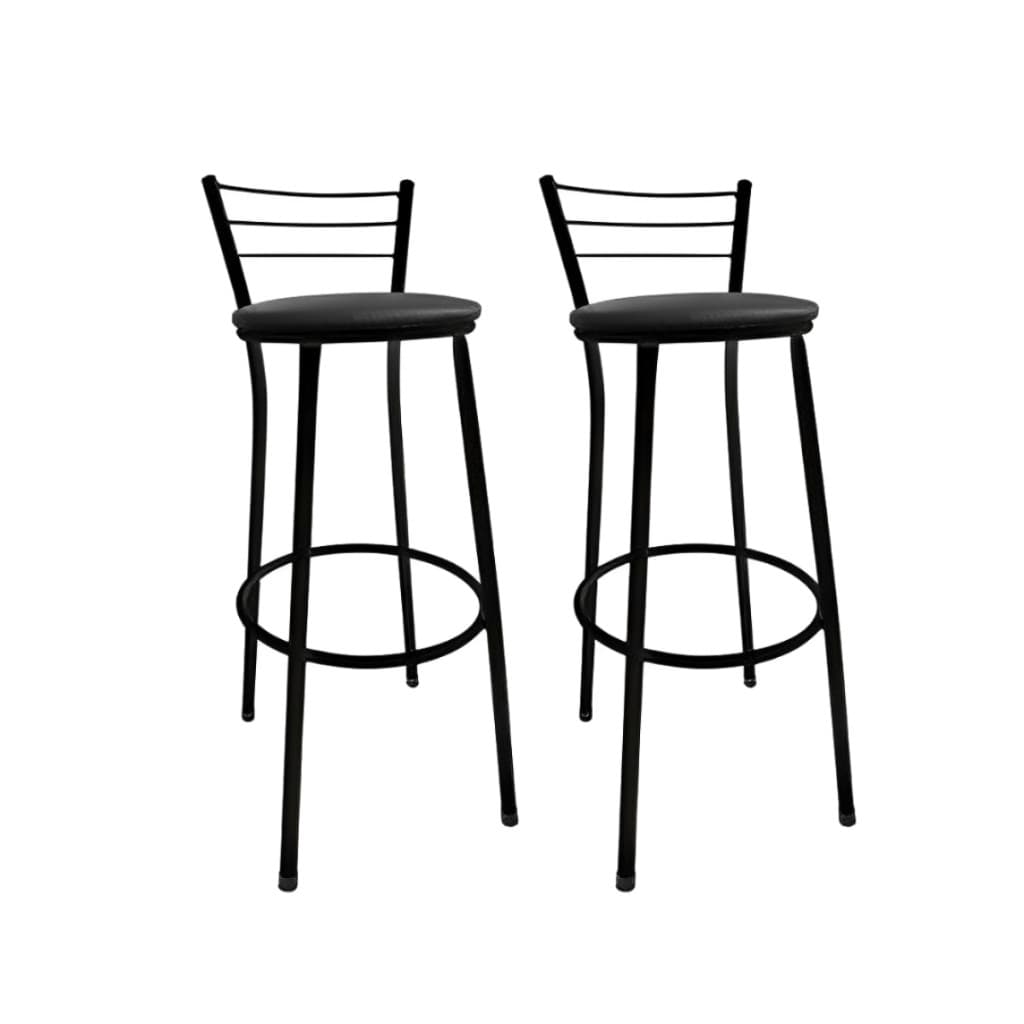 Kit 2 Banquetas Altas Bistrô Reforçadas Com Encosto Confortável Para Cozinha e Bar - Direto de Fábrica