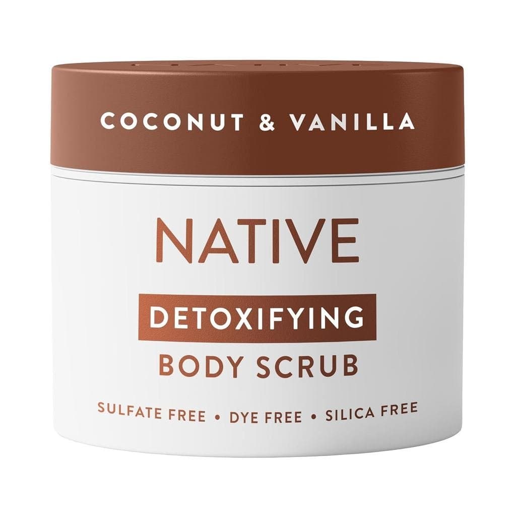 Esfoliante Corporal Detoxificante e Esfoliante Nativo para Mulheres e Homens, Coco e Baunilha, Polidor Corporal Suave pa