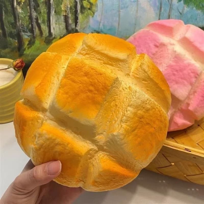 Novo estilo super grande super macio grosso, pão de abacaxi Lava, pão, música de pitada, recuperação lenta, descompressã
