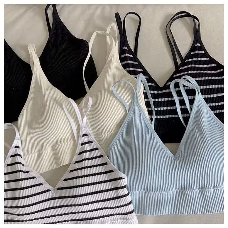 Sling sem costura com almofada no peito colete esportivo curto alça de ombro dupla linda volta menina camisa de fundo pe