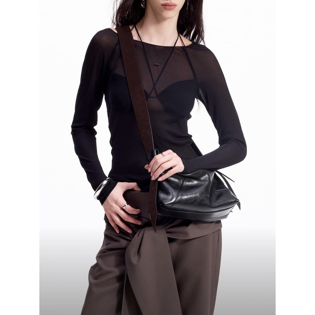 INJOYLIFE Estrutura Travesseiro Bolsa Tamanho Pequeno Couro Cera de Óleo Verão Commuter Messenger Bolsa de Ombro Nicho E