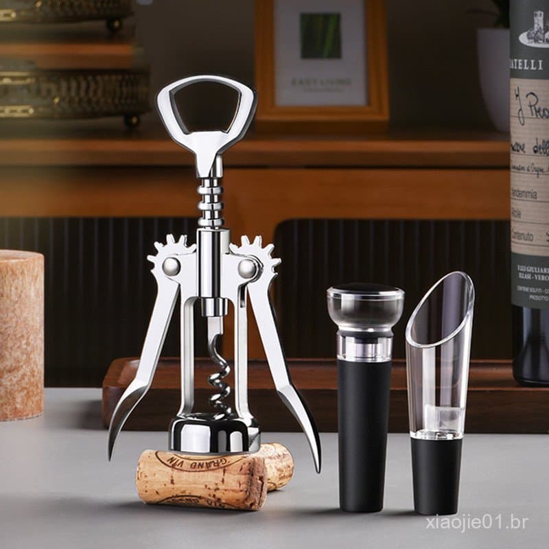 Abridor de garrafas, abridor de latas, abridor multifuncional para garrafas de vinho e latas, abridor vermelho multifunc