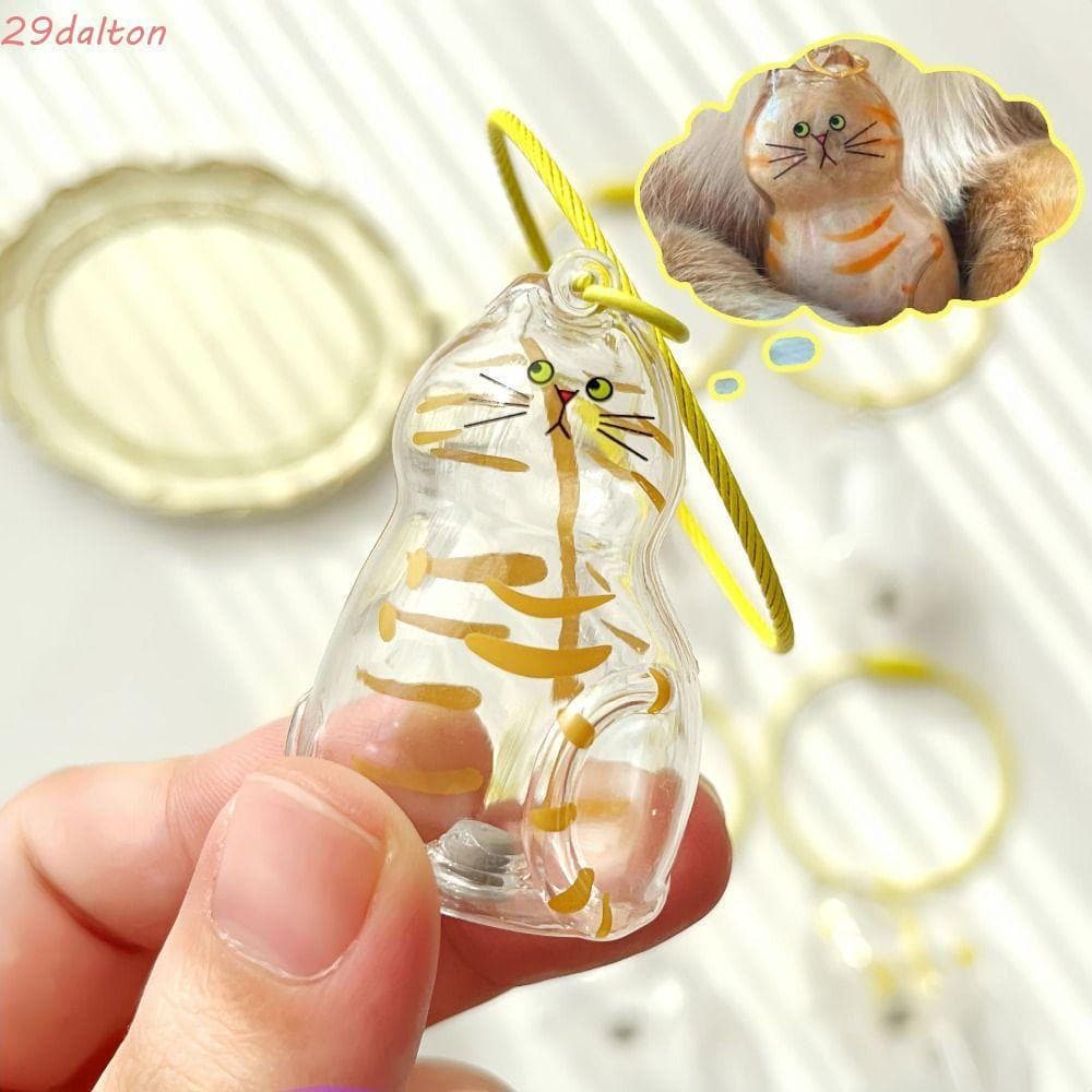 Chaveiro De Cápsula De Armazenamento De Pêlos De Gato DALTON , Transparente Feito À Mão Para Caixa , Portátil , Fofo , R