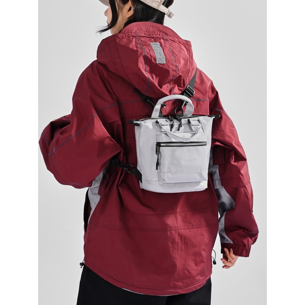 Casual multifuncional pequena mochila masculina All-Match único na moda saco do mensageiro portátil quadrado bolsa de om