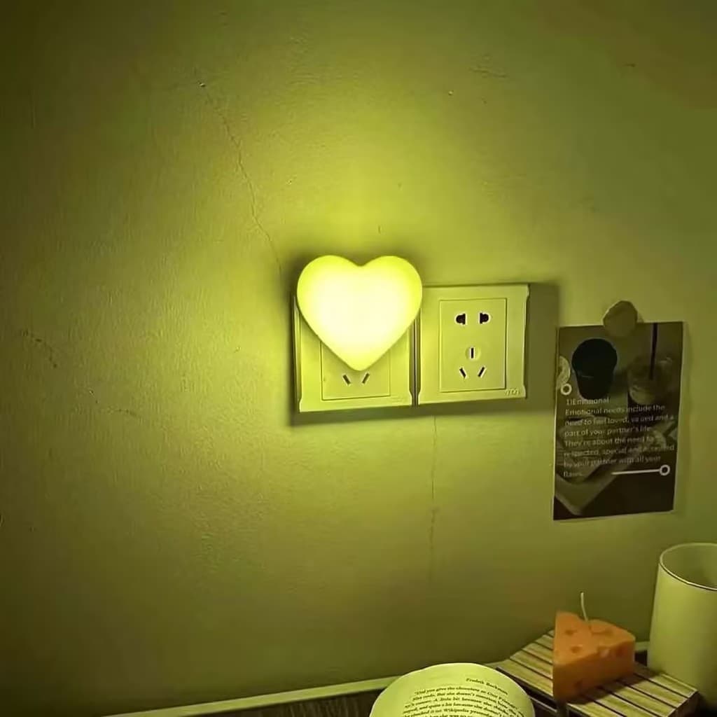 Luz Noturna LED Economizadora De Energia Para Quarto De Casal , Ambiente , Amor , Lâmpada De Cabeceira
