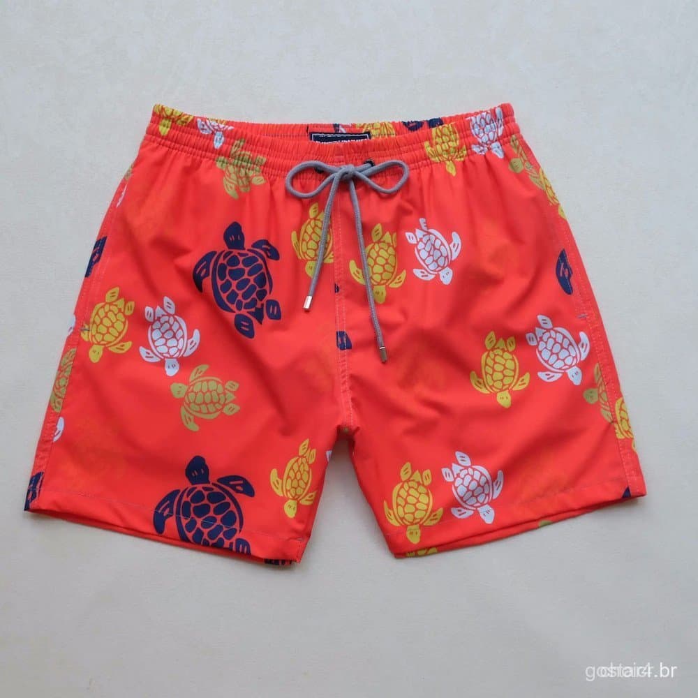 Bermuda Masculina De Verão À Prova D'água , De Alta Qualidade , 4 Vias , Stretch , Tartaruga , Estampada , Calças De Sur