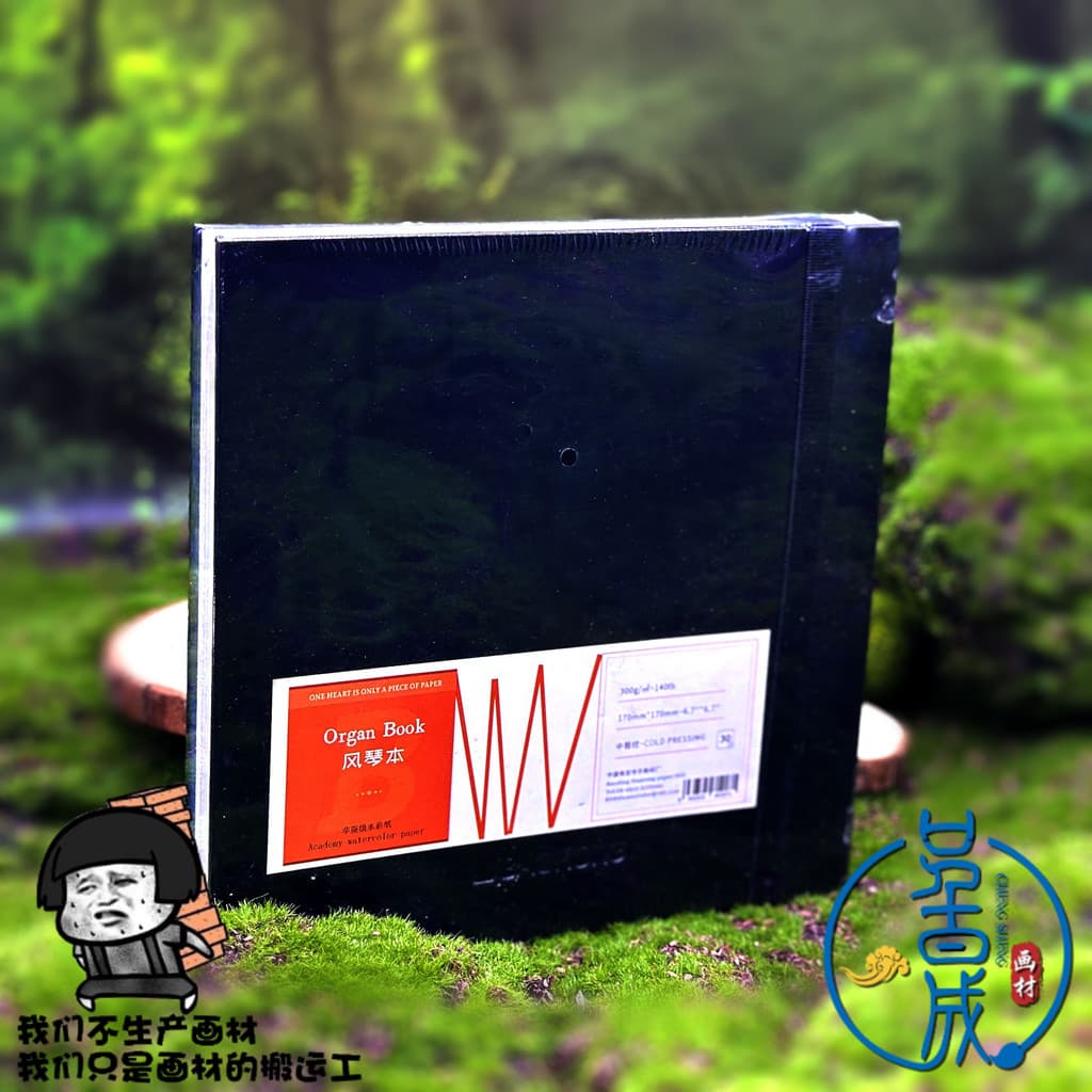 Baohong novo produto livro de órgão livro aquarela quadrado dobrável esboço médio grosso aquarela papel esboço livro alg