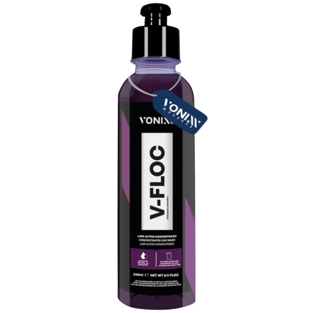 Lava Autos V-Floc 240ml Vonixx pH Neutro Super Concentrado