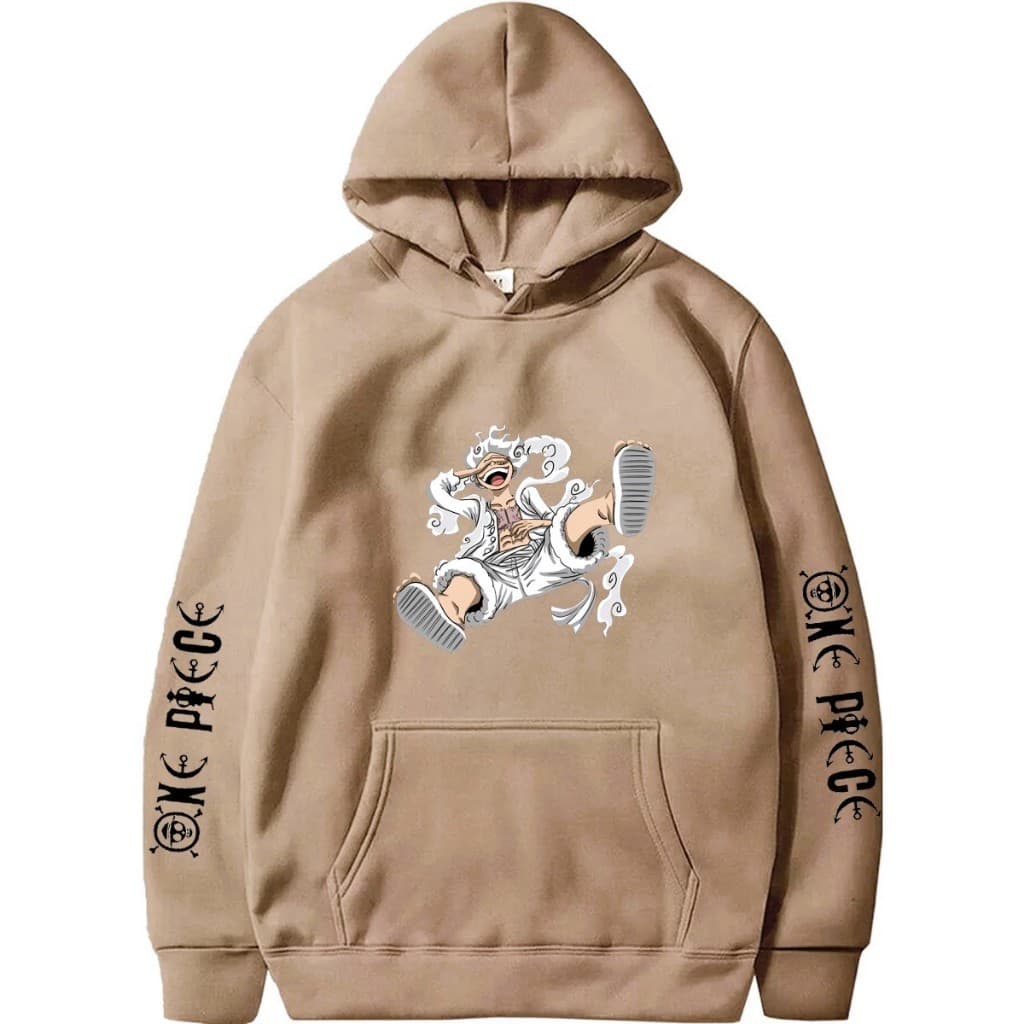 Moletom Canguru Infantil Gear Fifth Luffy One Piece Blusa de Frio Estampada