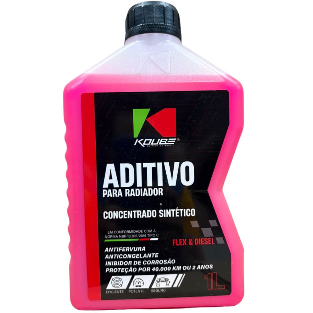 Aditivo Radiador Koube Rosa Concentrado 100% Sintético KB10001