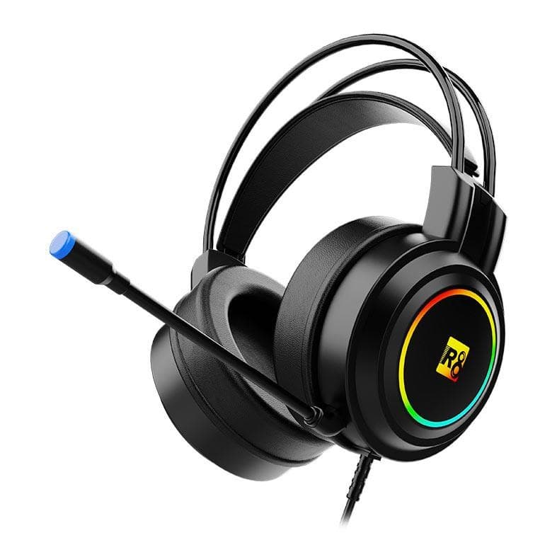 Headset Gamer R8 H03, Drivers 50mm, Preto, R8-H03-RBW