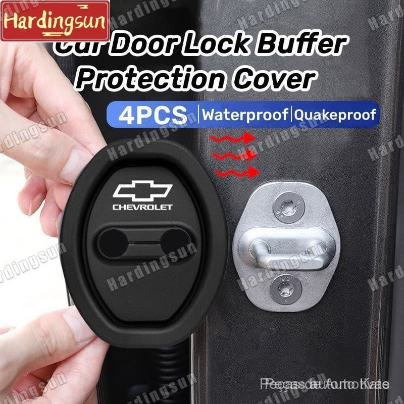 4pcs Unidades Capa de Proteção de Silicone para Fechadura de Porta de Carro Chevrolet Acessórios Silenciosos para Cruz