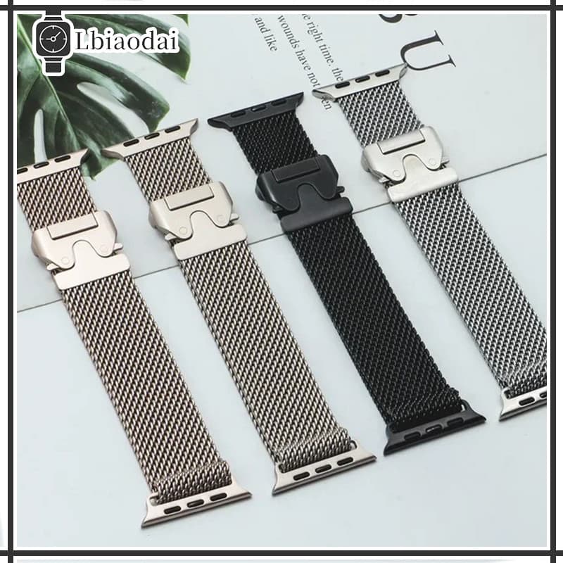 Pulseira de Aço Milanese Para Apple Watch Ultra SE 3 2 Série 11 10 9 8 7 6 5  Relógio IWatch 46 42 38 40 41 44 45 49
