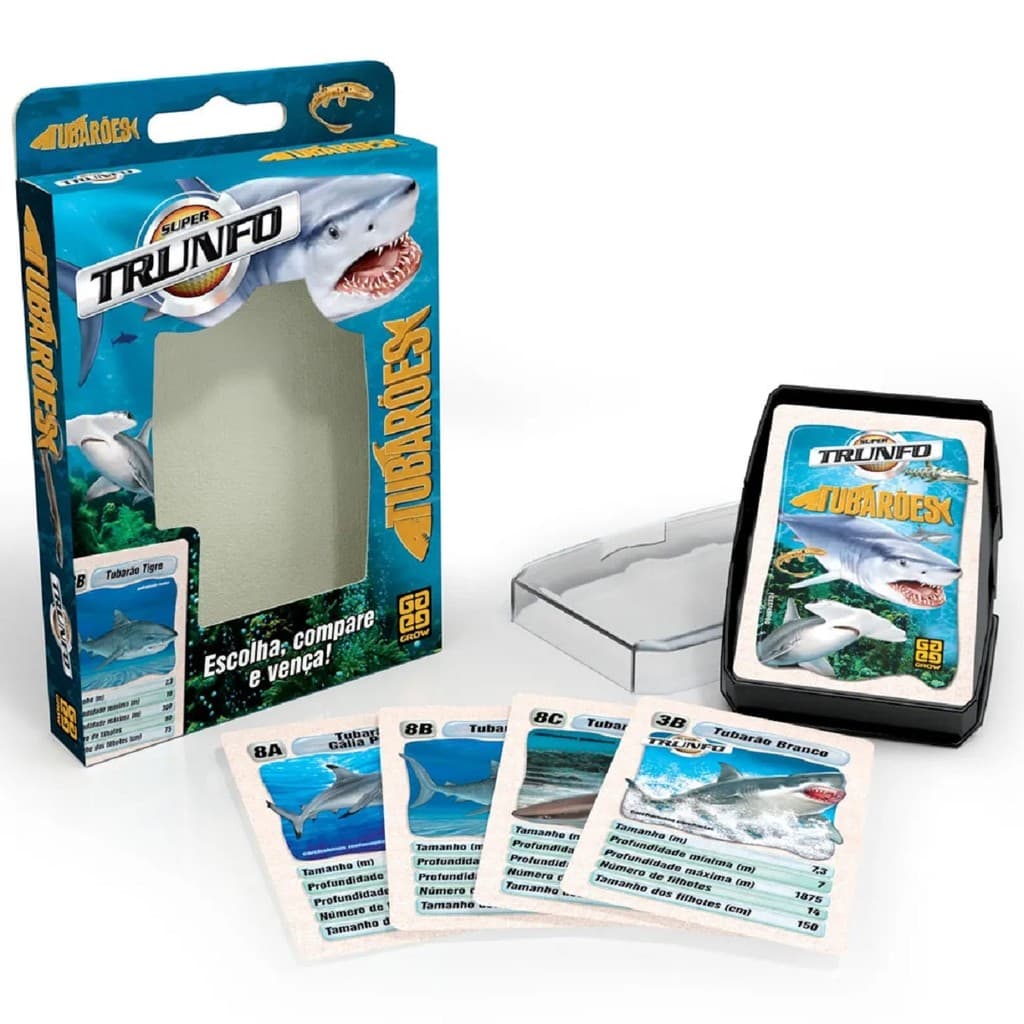 JOGO CARTAS SUPER TRUNFO DISNEY TUBARÕES GROW 01491 + 7 ANOS