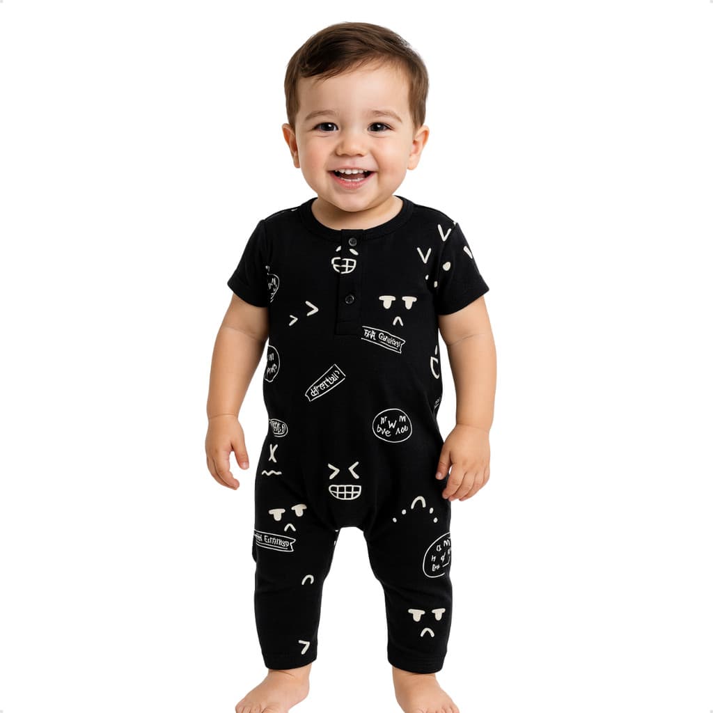 Macacão Saruel Infantil Bebê Menino Estampado Verão Calor