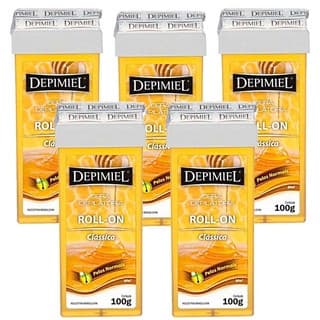 Kit 5 Unid Cera Depilatória Depimiel Roll-on Clássica 100g