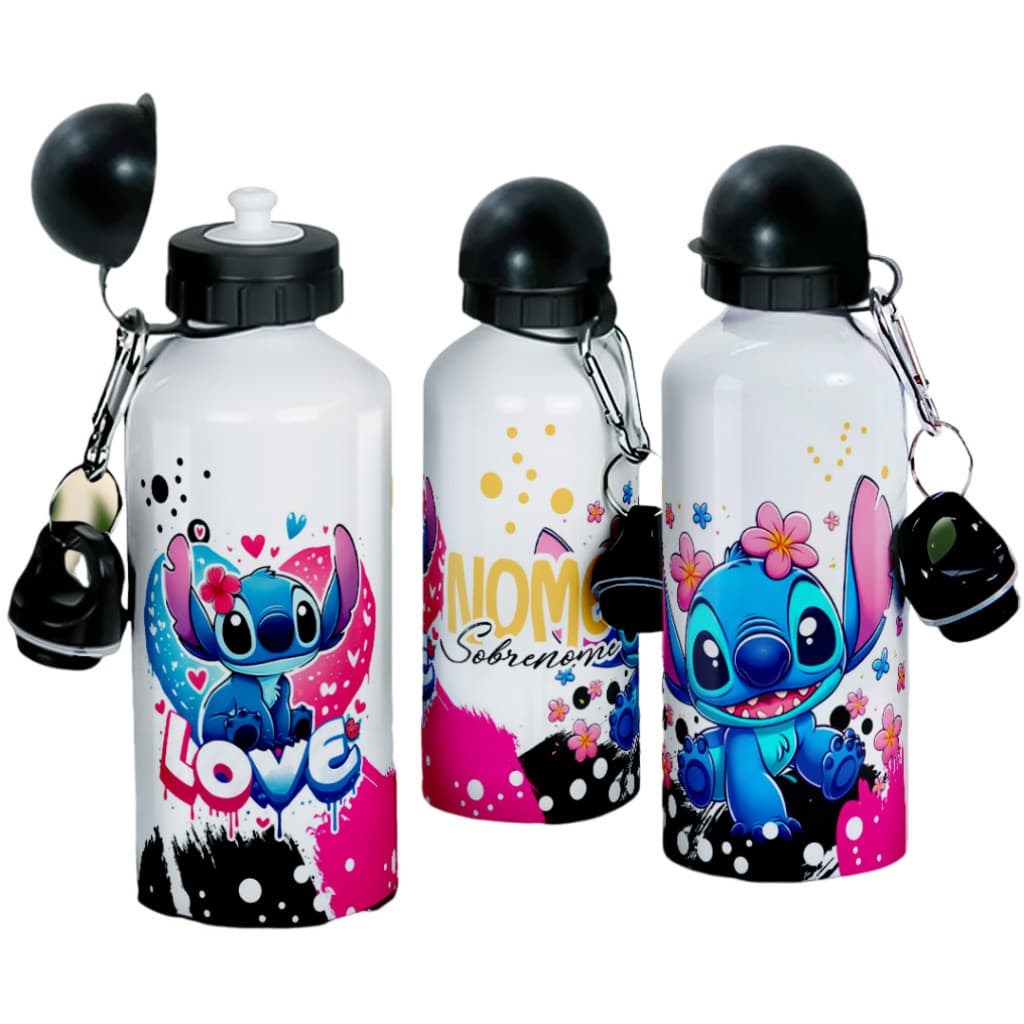 Garrafa Squeeze Stitch Personalizada com o nome Vários modelos