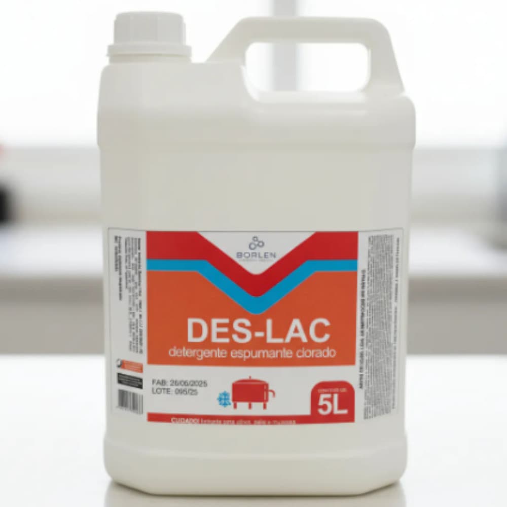 Detergente Espumante Clorado 5 Litros Ordenha Equipamentos Leite