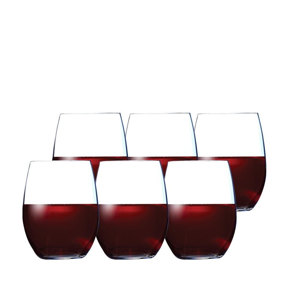 Jogo 6 Copos de Cristal Krysta Primary Alto 360ml, Copos de Cristal Água Suco - Chef&Sommelier