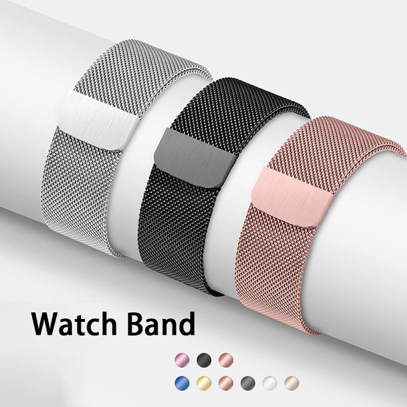 Pulseira de Aço Iwo Milano para Smartwatch, Correia de Aço Ajustável 38mm 40mm 42mm 44mm 49mm, Adequada para as Séries 8