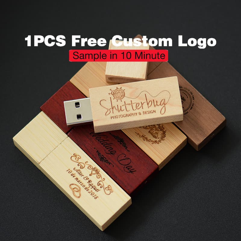 Unidades flash USB 2.0 De Madeira 64 Gb (Logotipo Personalizado Gratuito) Pendrive 32 mini Pen drive De 16 Para Presente