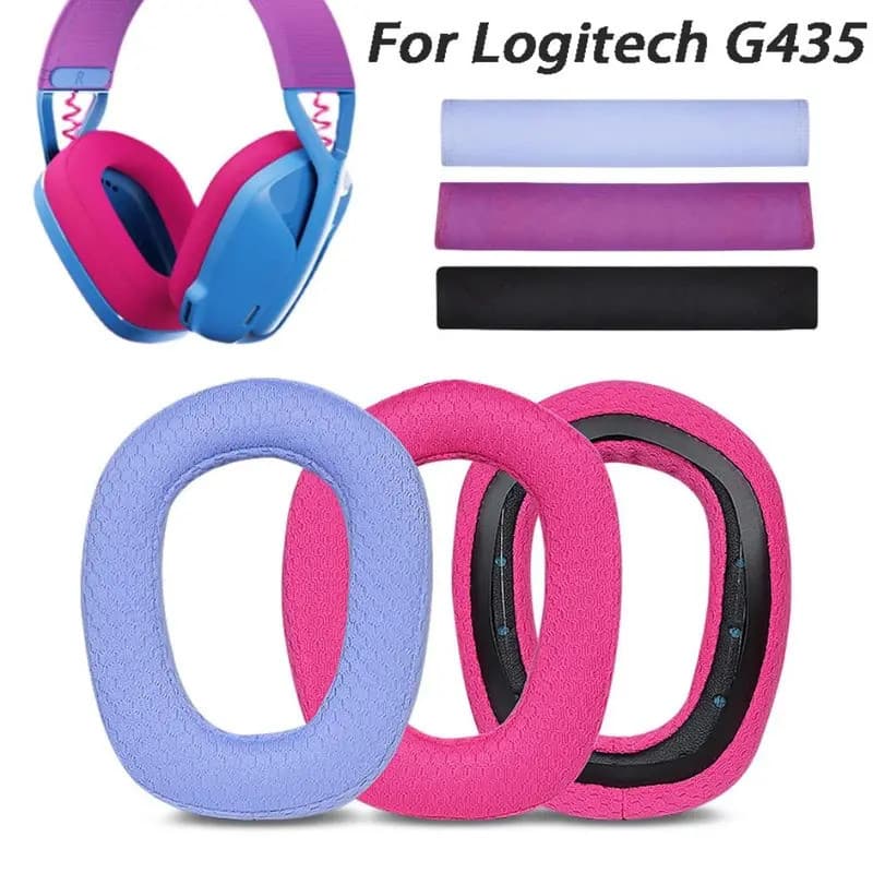 Acessórios: Faixa de Cabeça, Protetores de Orelha, Almofadas de Espuma de Memória para Substituição do Logitech G435