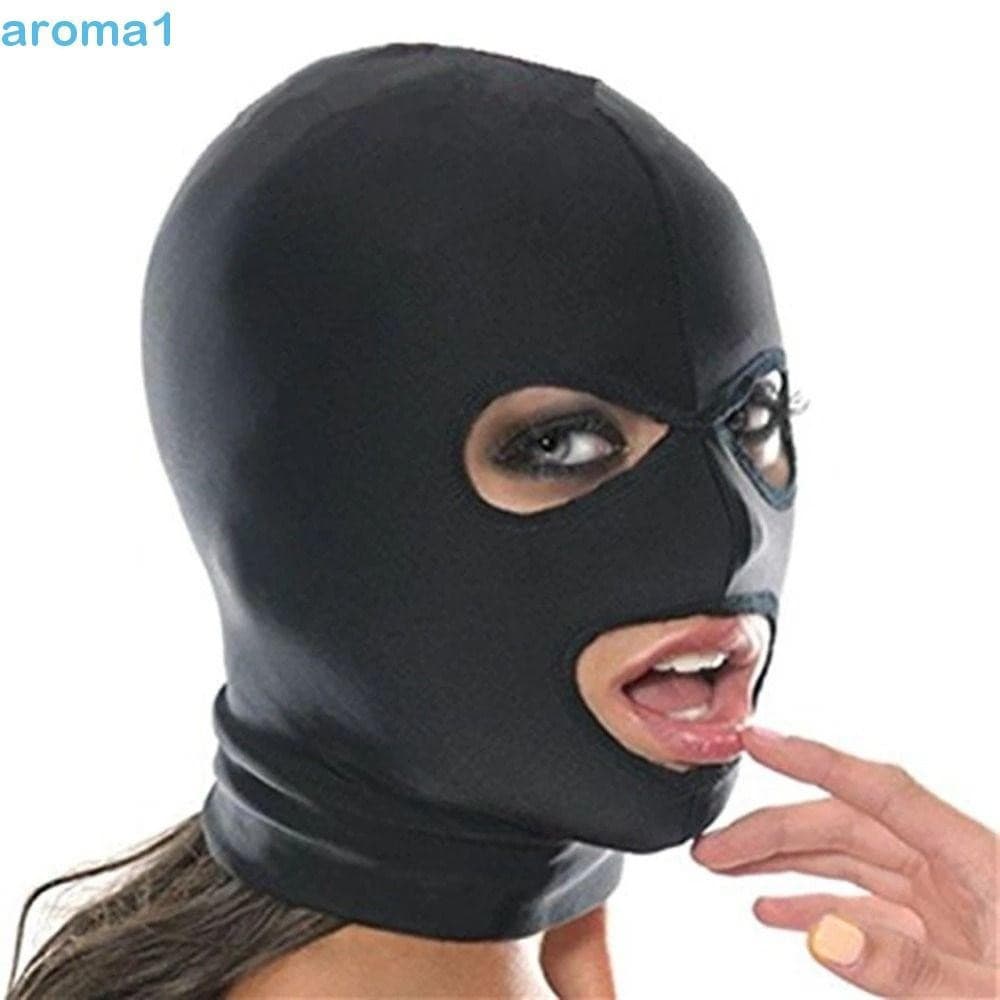 AROMA1 Máscara De 1 Furo De 2 Furos Para Mulheres Brincadeira Com Boca Aberta Balaclava Chapéu De Olhos