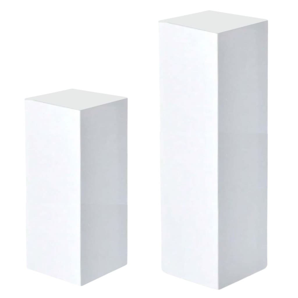 Kit 2 Cubos Base Para Vitrine Tablado MDF Branco 60/45x20cm