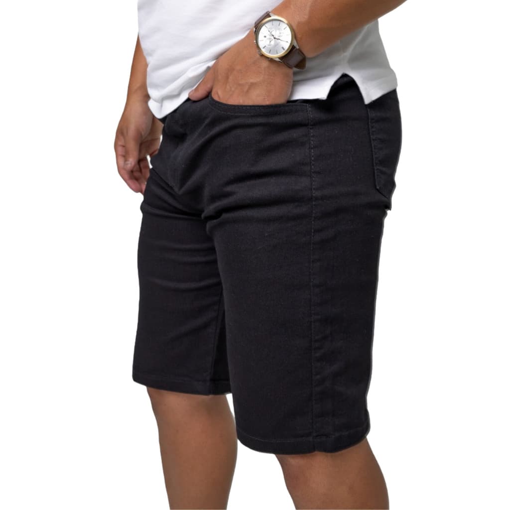 BERMUDA Masculina Jeans - Elastano Lycra Boa Elasticidade - Short Jeans Masculino