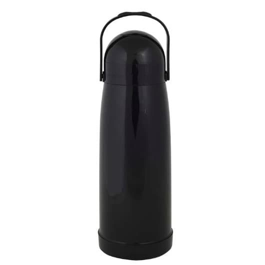 Garrafa Térmica De Pressão Nobile 1,9 Litros Preta Mor