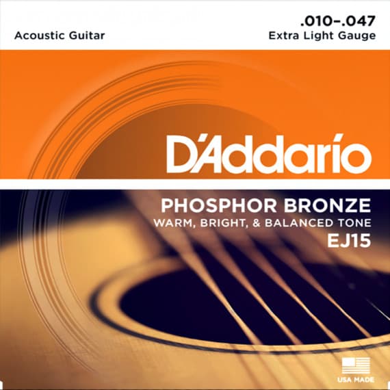 Encordoamento Violão Aço 010/47 Phosphor Bronze EJ15