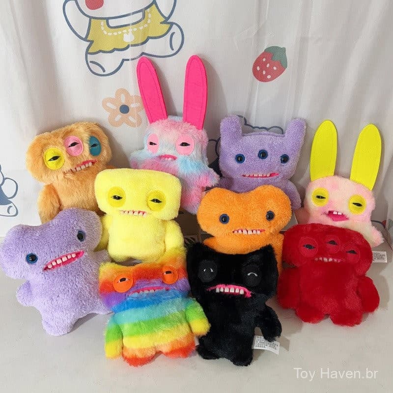 Brinquedo de Pelúcia Monstro de Dente Fofo Fuggle Boneca de Dente Grande Feia e Fofa Presente Engraçado Boneca P09Z A5OP