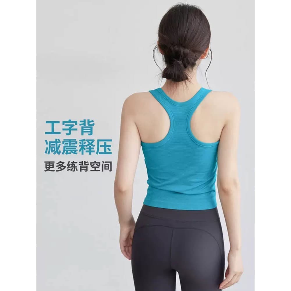 Yoga wear topo mais magro olhar estilo curto estilingue exterior usar colete esportivo de uma peça feminino estiramento