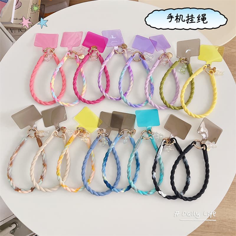 Cordão portátil curto Anti-perda pingente de pulso pulseira versão ampla remendo clipe pingente pulseira urso luminoso n