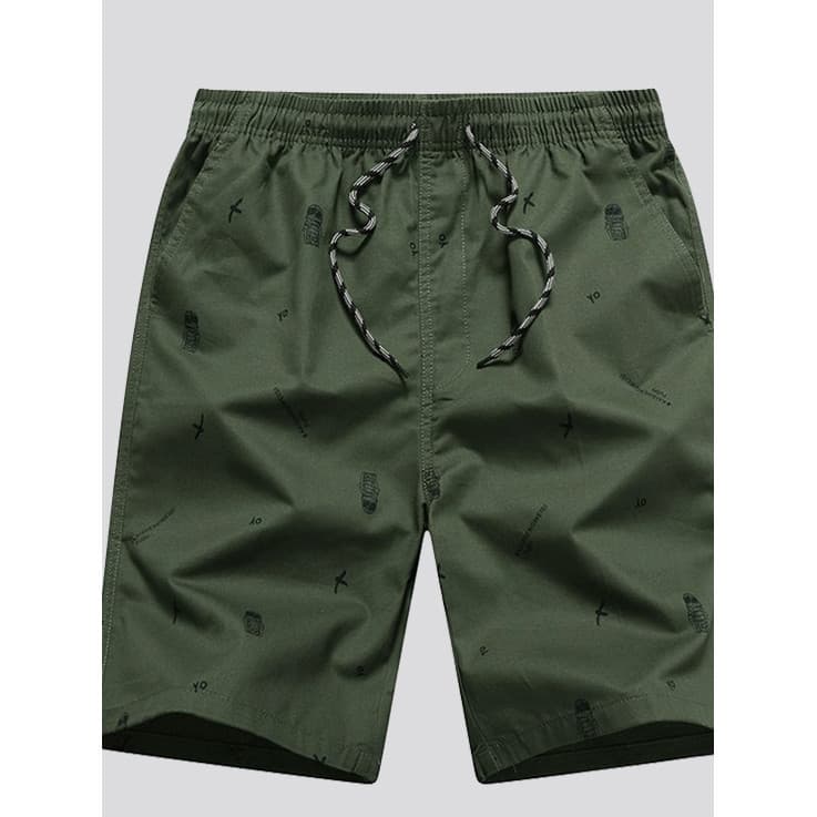 2026 novo estilo moda estilo simples puro algodão Shorts masculino verão estilo fino solto Casual impresso calças de pra