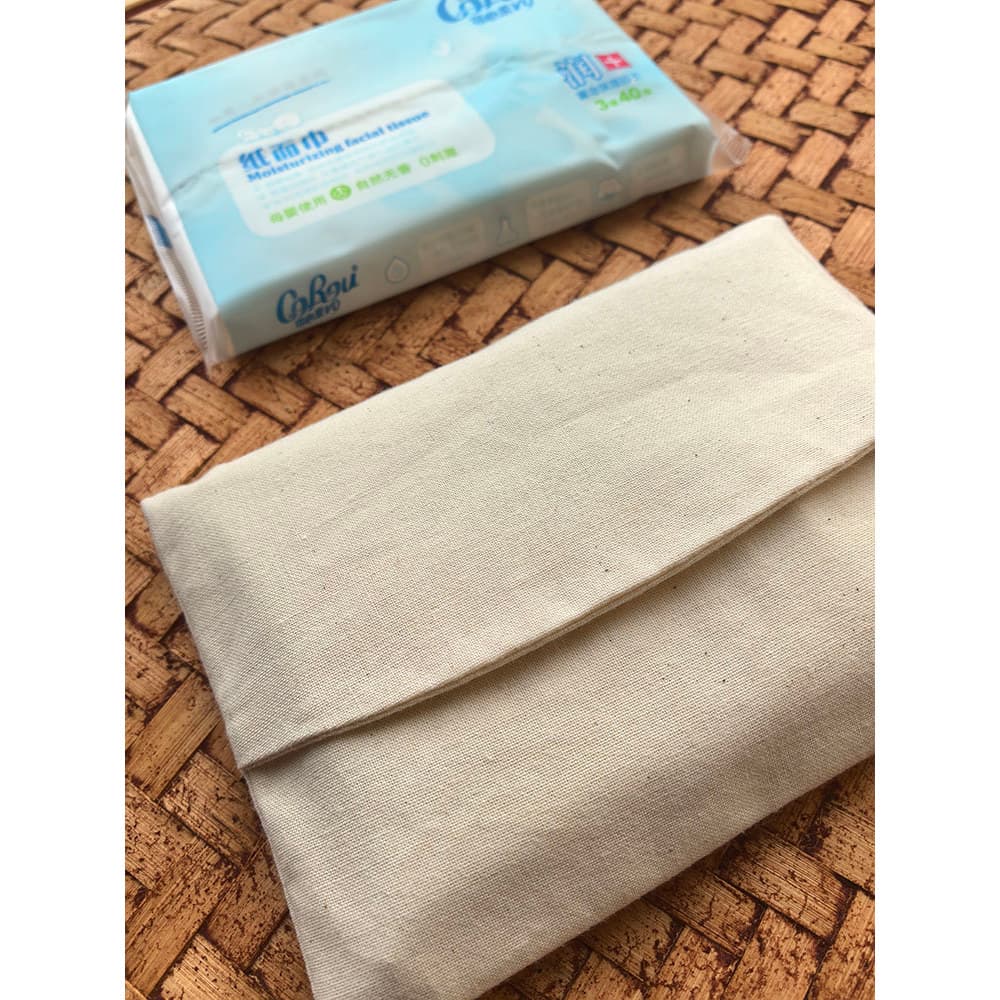 Tecido de comida de algodão cru feito à mão saco pequeno não-tingimento saco de tecido de cor Natural M saco de toalha p