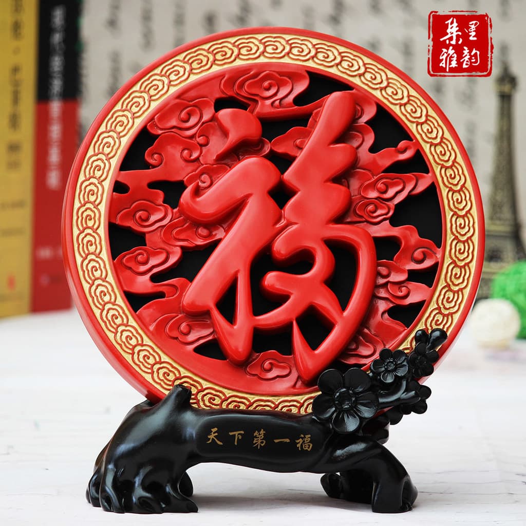 Estilo chinês decorações para casa Fuzi decoração sala de estar TV gabinete decoração Housewarming nova casa presentes e
