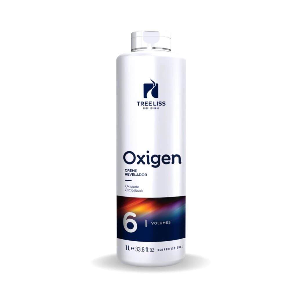 Oxigen 06 Vol 1L Água Oxigenada Cremosa Para Coloração - Treeliss Profissional