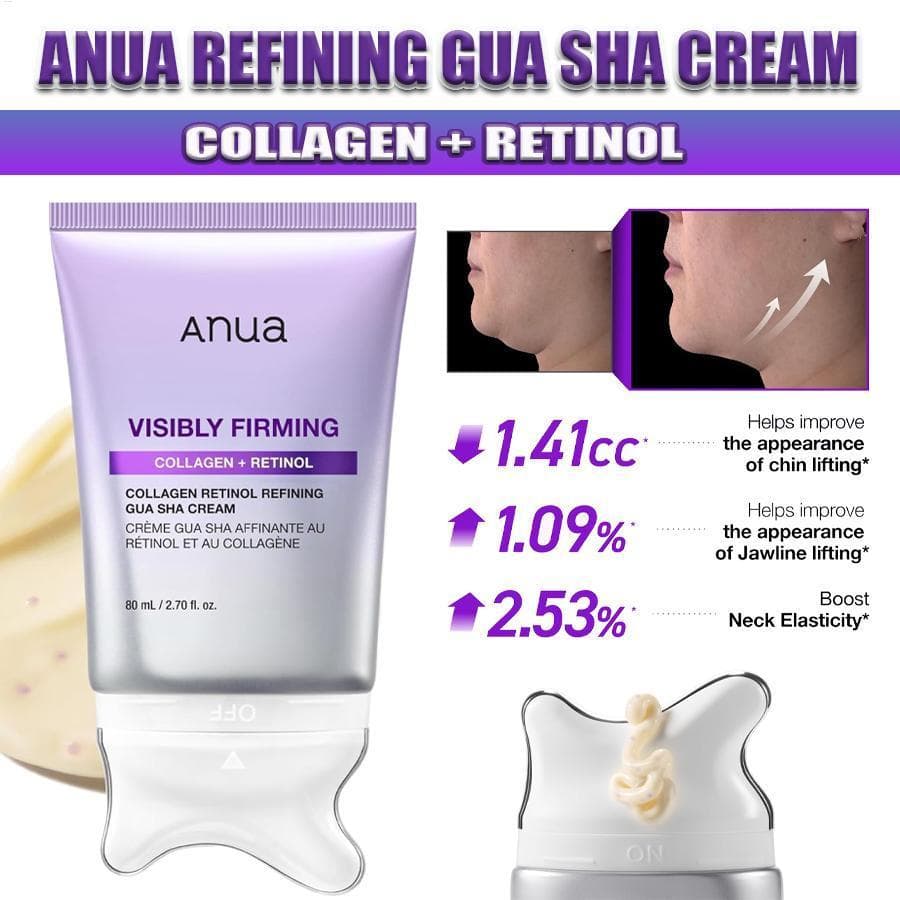 ANUA Colágeno Retinol Refinador Gua Sha Creamcreme Apertador De Pescoço Para Pele Sensível wsdph